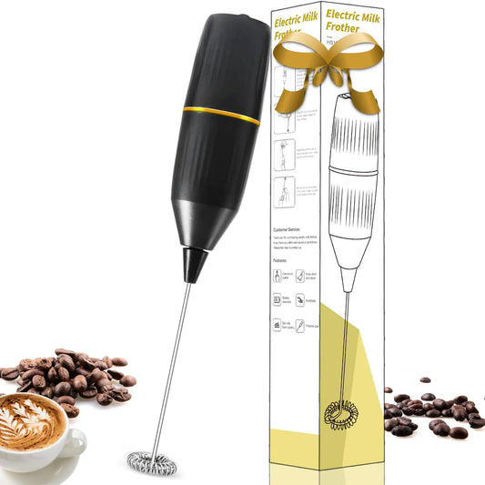Electric Handheld Milk Frother & Mini Drink Mixer – Barista-Style Foam for Coffee, Matcha & Hot Chocolate